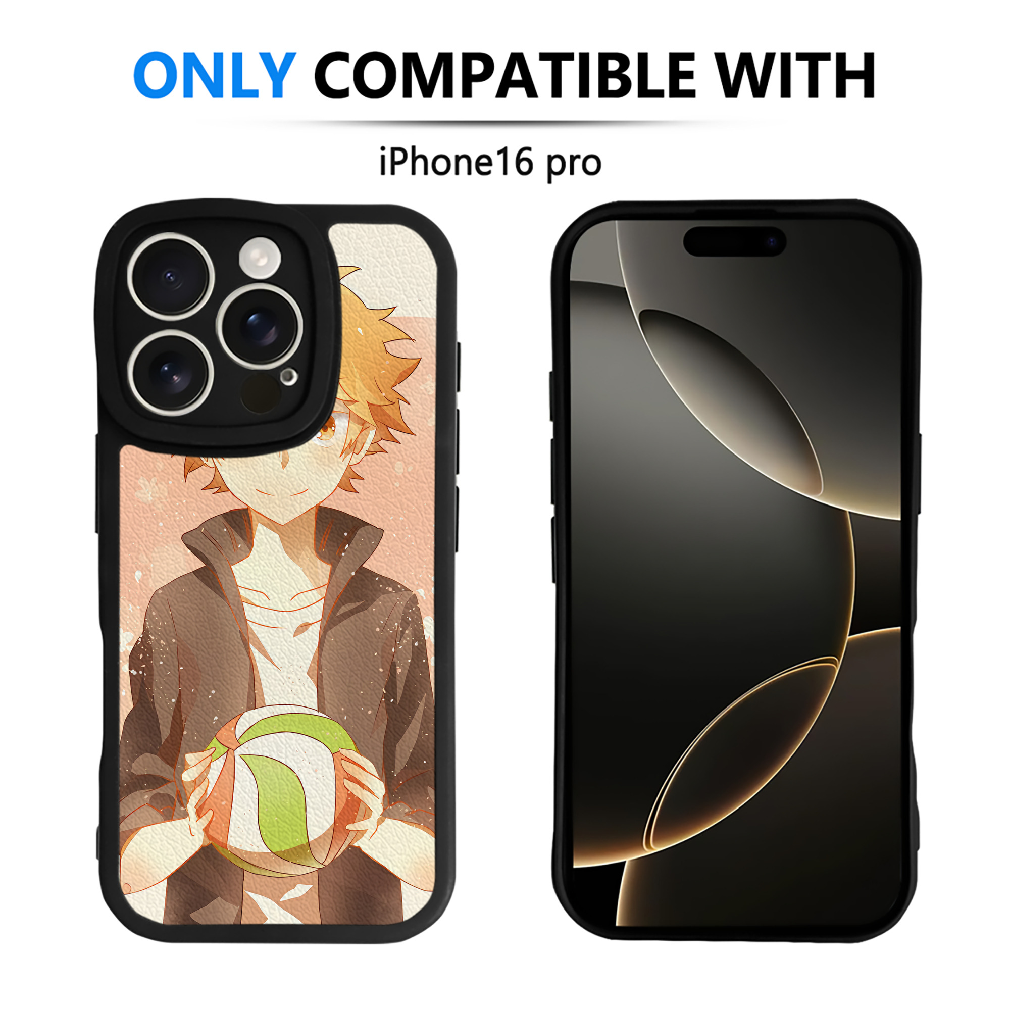（画像用） ハイキュー!! Haikyu!! 【iPhone 16シリーズ対応】シリコンスマホケース（レザー調） 材質：シリコン